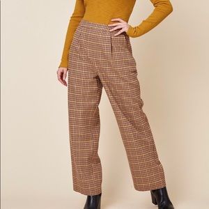 Lost + Wander Tumbleweed plaid crop pant Sz XS